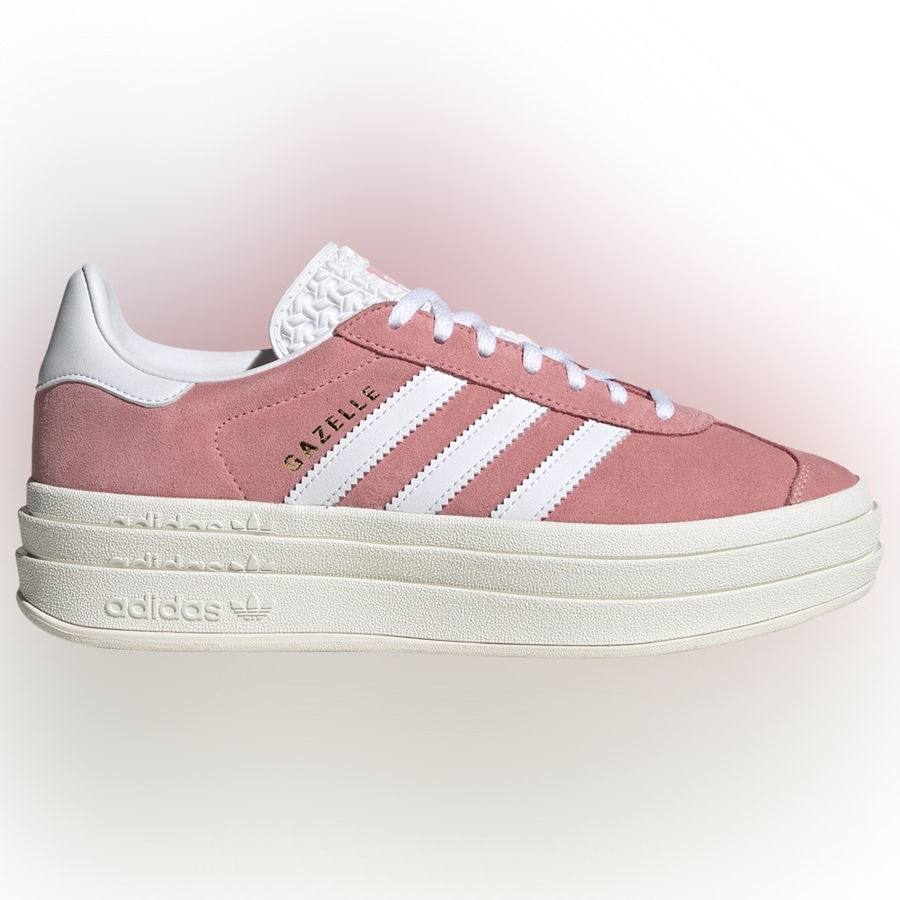 adidas Gazelle Pink and White Sneakers